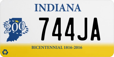 IN license plate 744JA