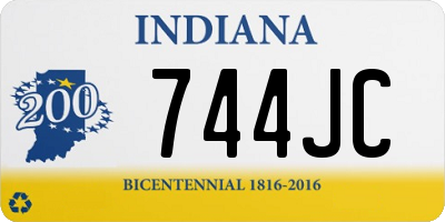 IN license plate 744JC