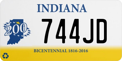 IN license plate 744JD