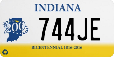 IN license plate 744JE