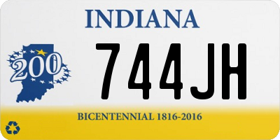 IN license plate 744JH