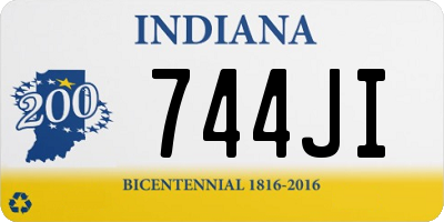 IN license plate 744JI