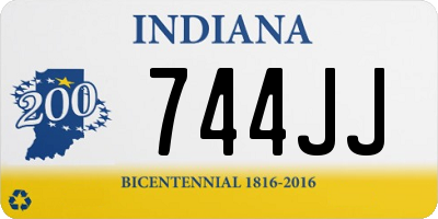 IN license plate 744JJ
