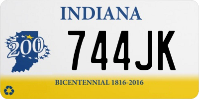 IN license plate 744JK