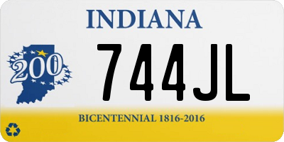IN license plate 744JL