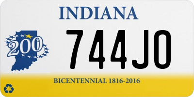 IN license plate 744JO