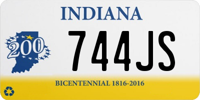 IN license plate 744JS