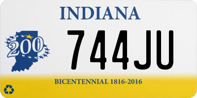 IN license plate 744JU