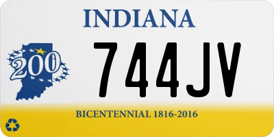 IN license plate 744JV