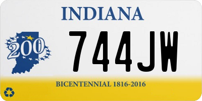 IN license plate 744JW