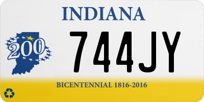 IN license plate 744JY