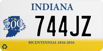 IN license plate 744JZ