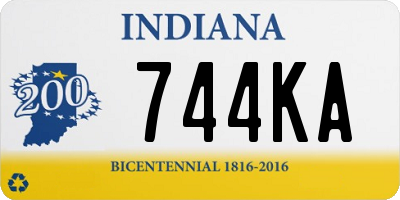 IN license plate 744KA