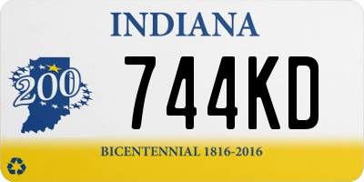 IN license plate 744KD