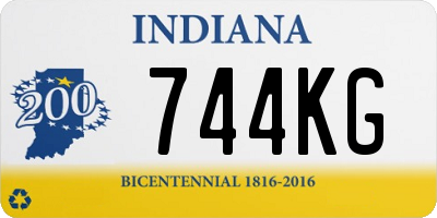 IN license plate 744KG