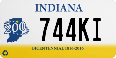 IN license plate 744KI