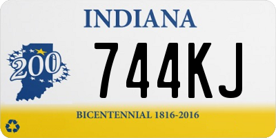 IN license plate 744KJ