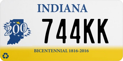 IN license plate 744KK