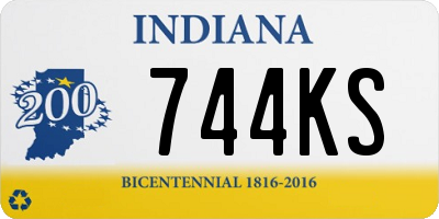IN license plate 744KS
