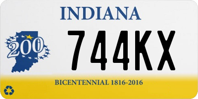 IN license plate 744KX