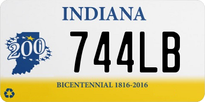 IN license plate 744LB