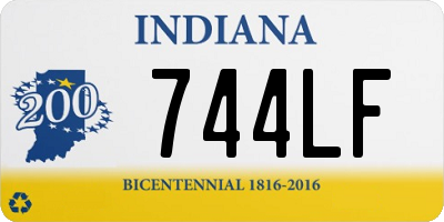 IN license plate 744LF