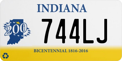 IN license plate 744LJ