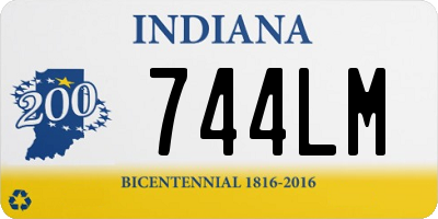 IN license plate 744LM