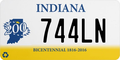 IN license plate 744LN