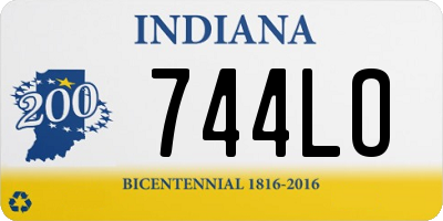 IN license plate 744LO