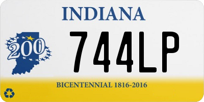 IN license plate 744LP