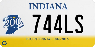 IN license plate 744LS
