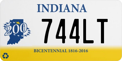 IN license plate 744LT