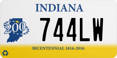 IN license plate 744LW