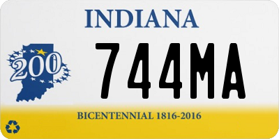 IN license plate 744MA