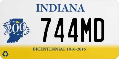 IN license plate 744MD