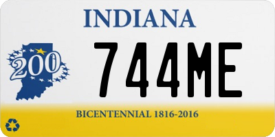 IN license plate 744ME