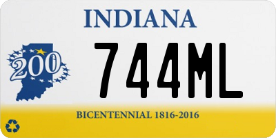 IN license plate 744ML