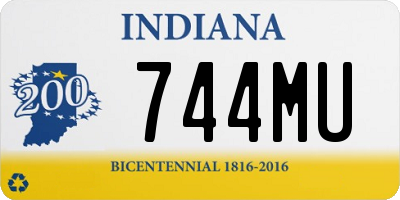 IN license plate 744MU