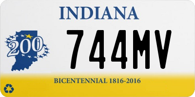 IN license plate 744MV