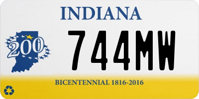 IN license plate 744MW