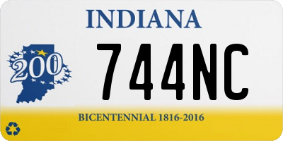 IN license plate 744NC