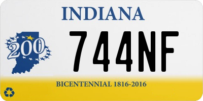 IN license plate 744NF