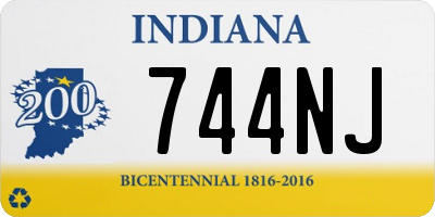 IN license plate 744NJ