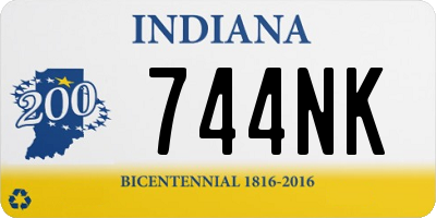 IN license plate 744NK