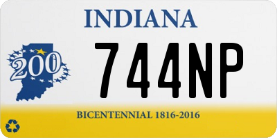 IN license plate 744NP
