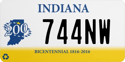 IN license plate 744NW