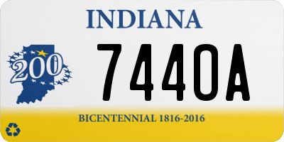 IN license plate 744OA