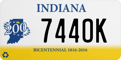 IN license plate 744OK
