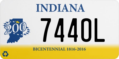 IN license plate 744OL